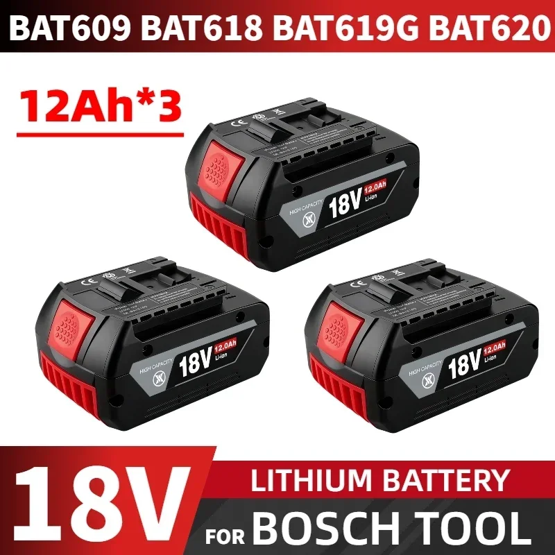 

18V 12000mAh battery for Bosch 18v Tool Replacement, for bosch 18V Professional GDS GSR GBH GWS series Power Tool battery