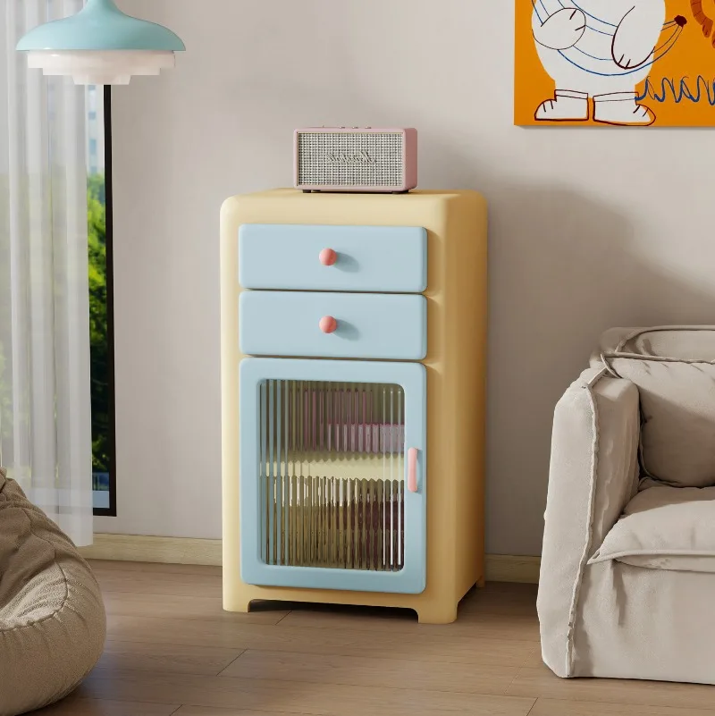 Creative Display Storage Cabinet Cream Style Entrance Colorful Storage Locker High-end meuble de rangement Living Room Furniture