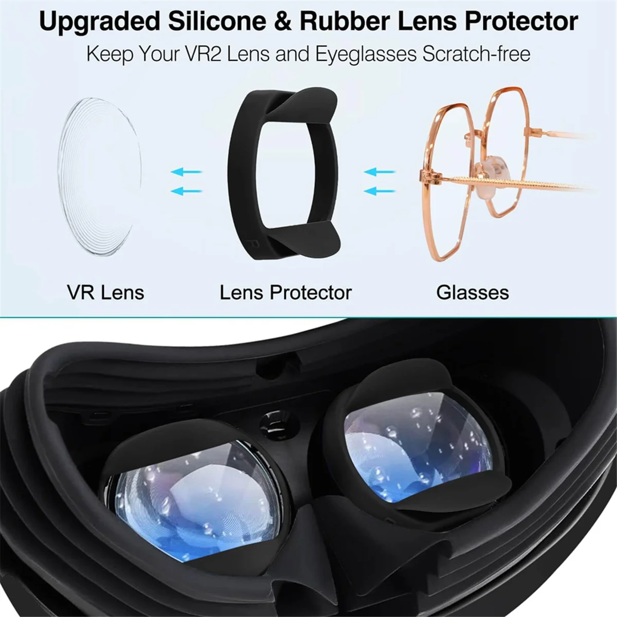 Защитный чехол в оправе для очков RISE для PS VR2, Sony, очки для близорукости, устойчивый к царапинам, силиконовый мягкий защитный чехол, B