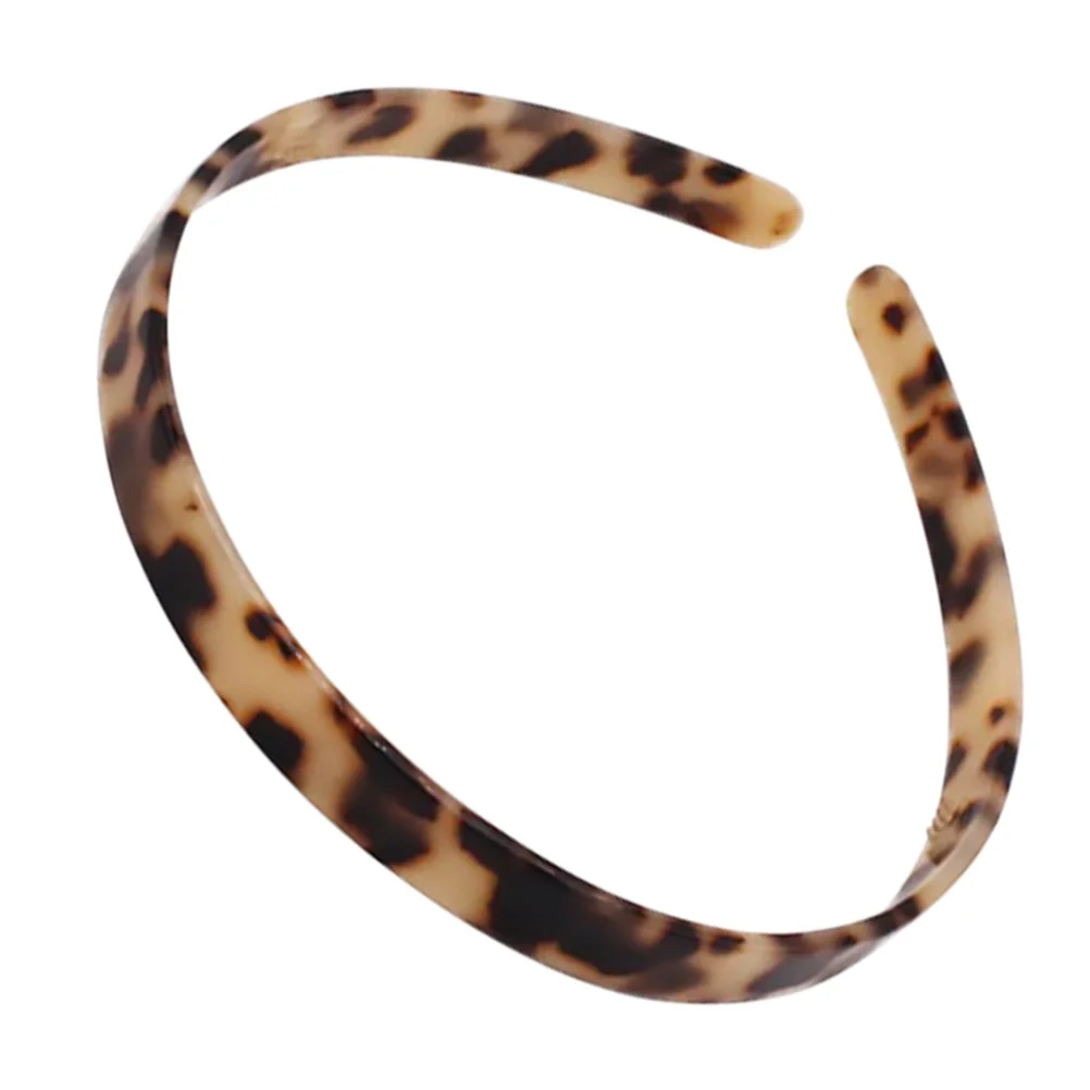 

Leopard Headband Wide Cloth Toothed Hair Hoop Girls Woman Acetic Acid Headbands