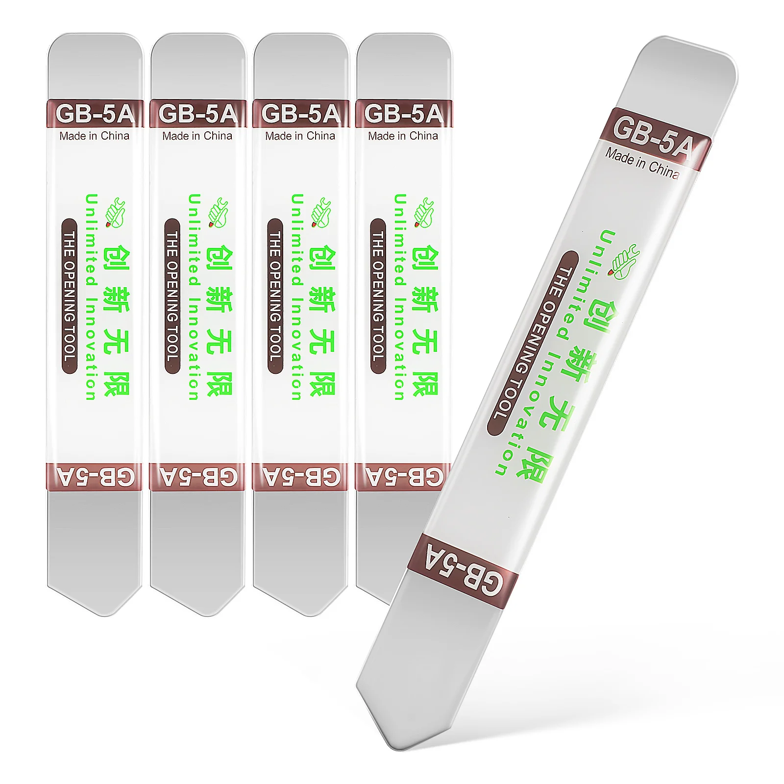 5 قطع من الفولاذ المقاوم للصدأ، أداة فتح رفيعة للغاية لإصلاح الكمبيوتر المحمول، فتاحة شاشة شريط تفكيك الهاتف #2