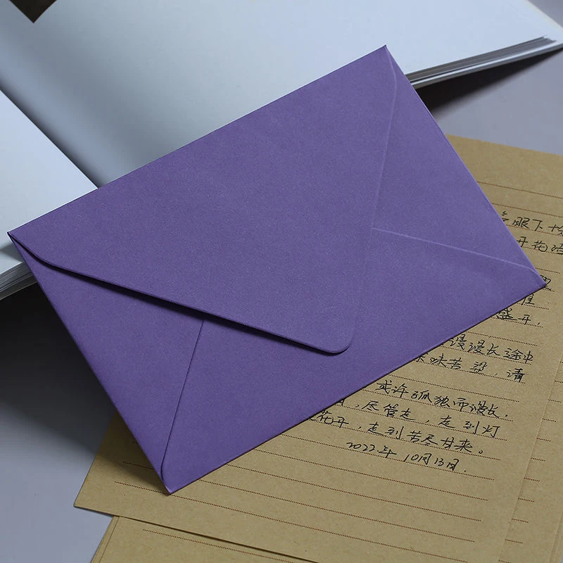 Enveloppes violettes de haute qualité pour petites entreprises, papier de 250g pour Invitations de mariage, papeterie de cartes postales, 10 pièces/lot