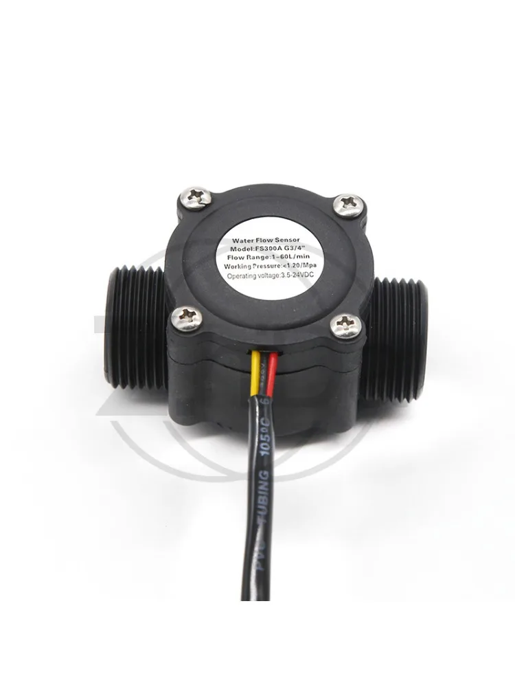Hall Water Flow Sensor 6 Minutes Air Conditioning Solar Turbine Electromagnetic Water Flow Meter FS300AG3/4