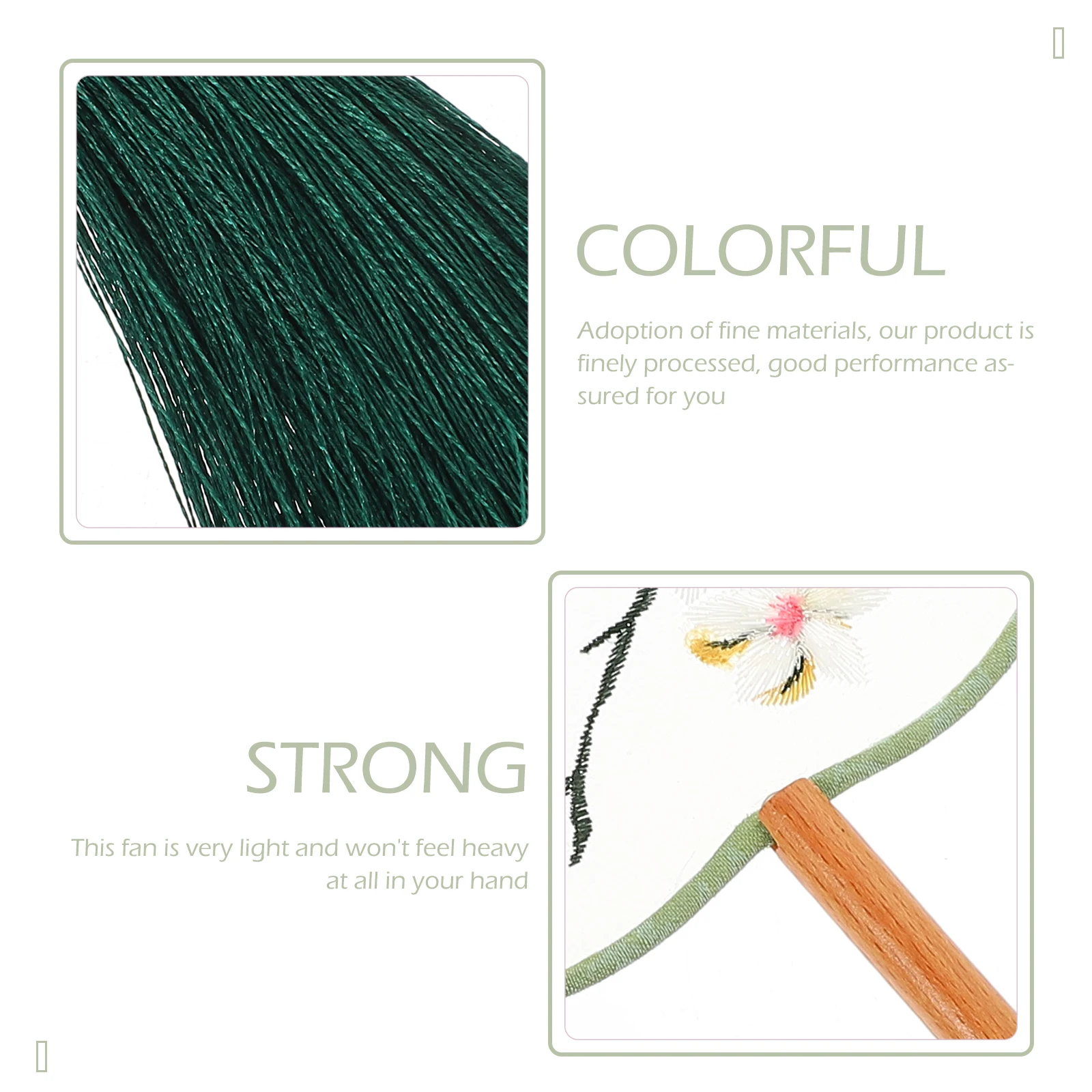 

Double-Sided Embroidery Circular Fan Chinese Tassel Hand Fan Traditional Decorative Craft Fine Material Light Weight Room