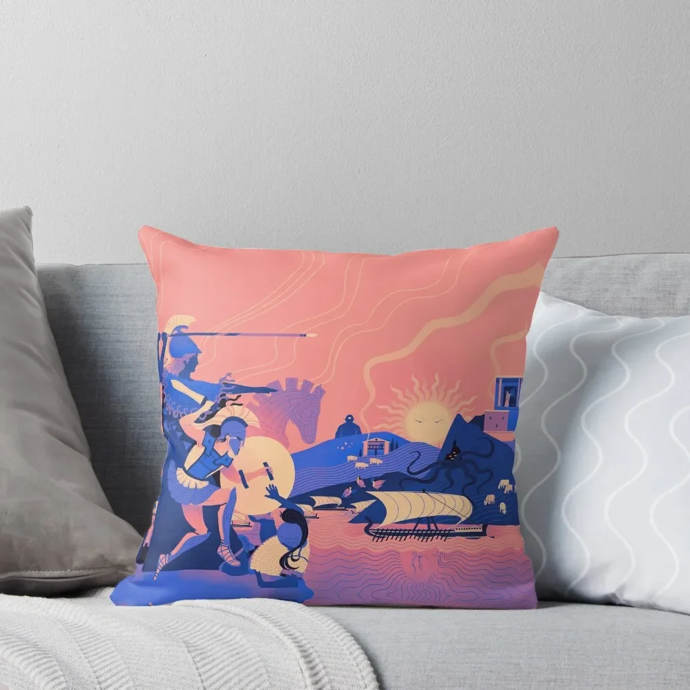 

Homeric Landscape - Summer Throw Pillow