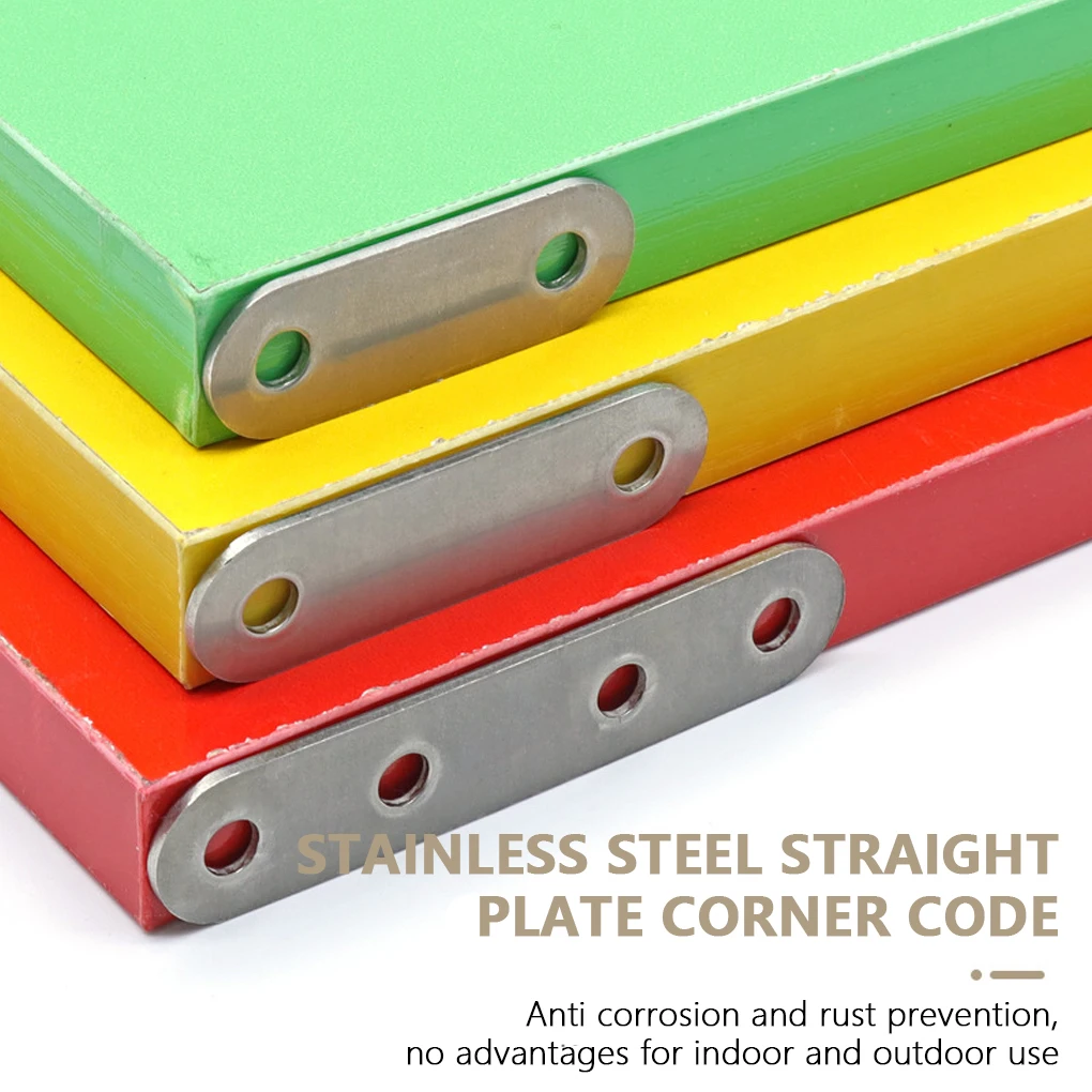 10 Pieces Corner Brackets Straight Plate Connector Cabinet Hardware