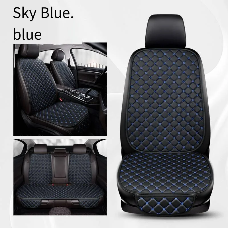 Universal Car Seat Cover PU Leather Waterproo Seat Cushion Auto Chair Protective Cover Auto Protector Pad with Storage Pocket