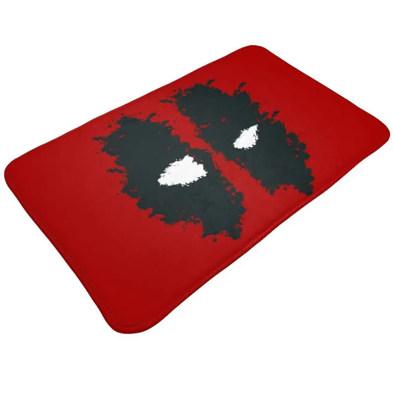 Custom Superhero Deadpool Front Door Mat Anti-Slip Indoor Waterproof Doormat Living Room Entrance Rug Carpet