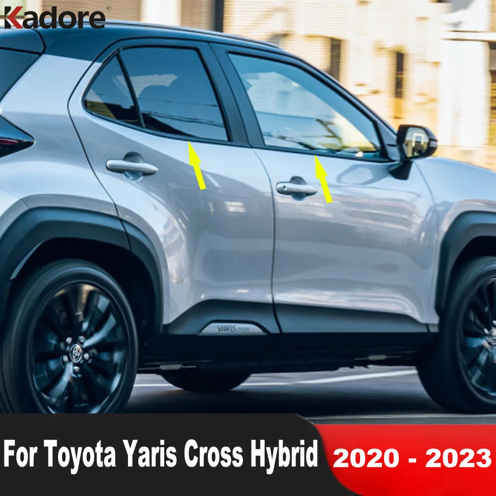 For Toyota Yaris Cross Hybrid 2020 2021 2022 2023 Steel Window Bottom Sill Trim Windows Frame Molding Strip Car Accessories