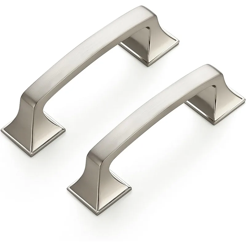 2025 30 Pack Solid  Nickel Cabinet Pulls Silver Drawer Pulls Kitchen Cabinet Hardware  for Cabinets Cupboard Handles