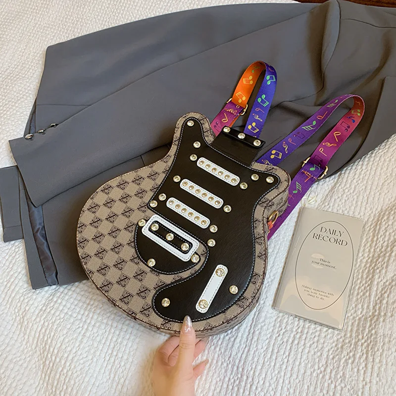 Bolso cruzado de estilo guitarra para mujer, bandolera con personalidad a la moda