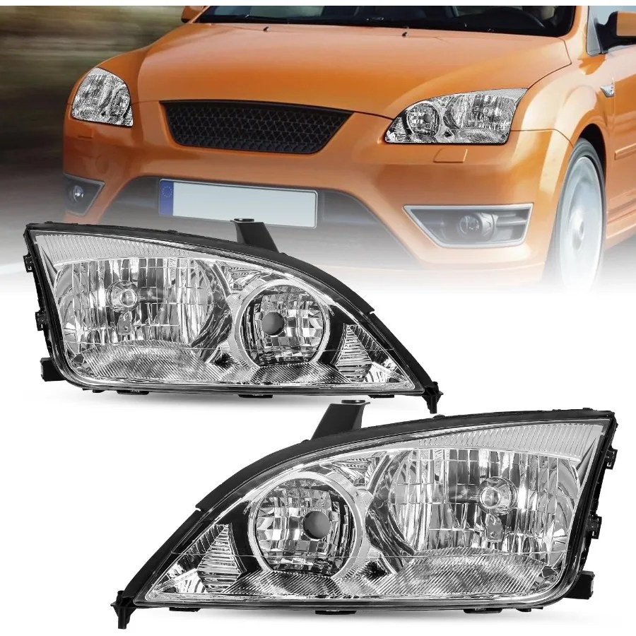 مجموعة المصابيح الأمامية تناسب 2005 2006 2007 التركيز OEM كشافات استبدال زوج السائق والجانب الركاب