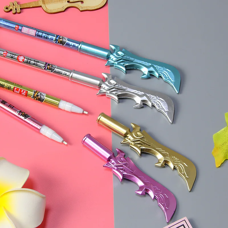 Creative Big Knife Neutral Pen Retro Weapon Shape Water-based Pen Cute Stationery Student Prize Gift Signature Pen Art Supplies