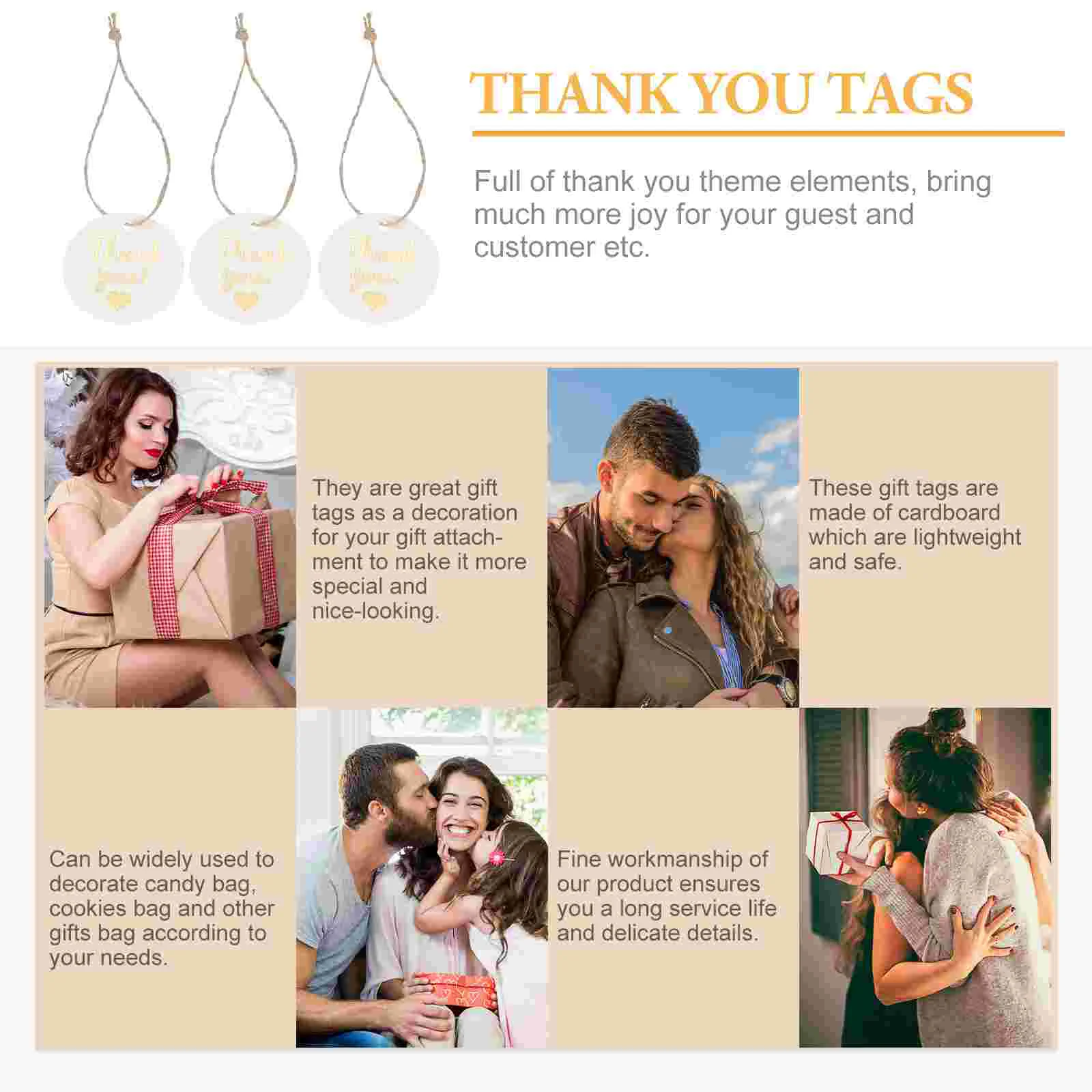 100 قطعة هدية للأطفال شكرًا لك علامات تزيين صغيرة على شكل علامة تعليق