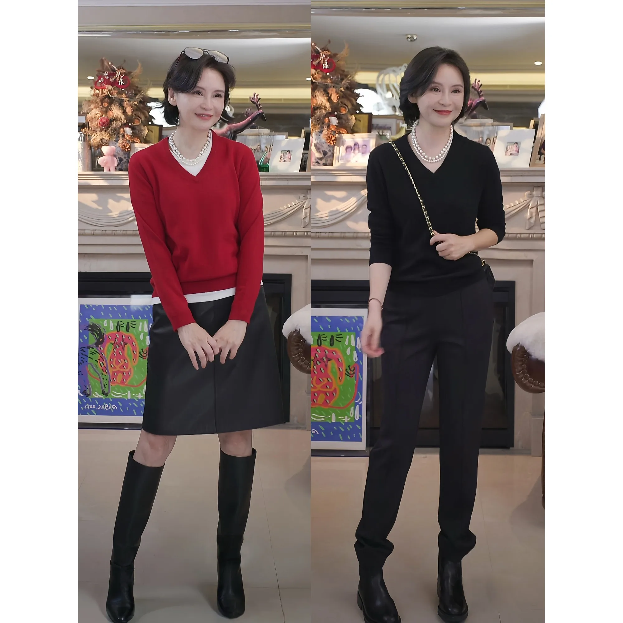 

Свитер Capricorn Bla Label с V-образным вырезом, 100% тонкий островной трикотаж, 4-игольная вязка, осенне-зимний женский трикотаж, теплый и комфортный