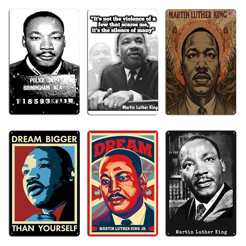 MLK Birmingham Mugshot t-shirt phrases Martin Luther King Metal Plaque Poster Bar Cinema Designing Garage Tin Sign Poster