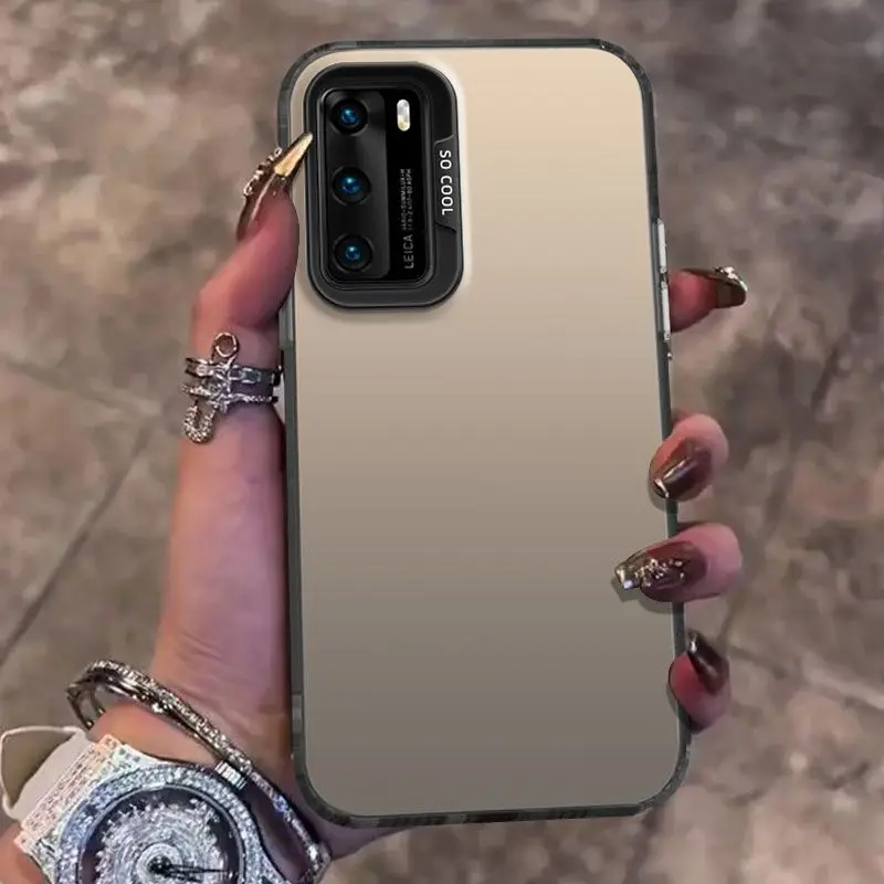 For Huawei P40 Case Huawei P40 Pro Phone Cover ANA-NX9 ELS-NX9 ELS-N04 Cases P40 P40 pro Luxury Metallic Aurora Skin Matte Cover