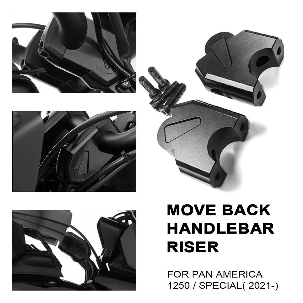 

Motorcycle For RA1250 PA1250 Pan America 1250 S Special 2021-Accessories Handle Bar Riser Clamp Extend Handlebar Adapter Mount