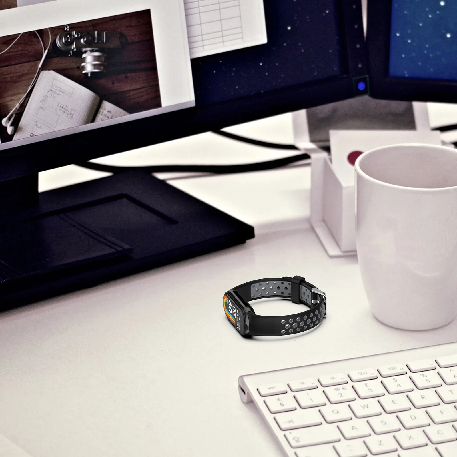 Correa de silicona para reloj inteligente, pulsera de repuesto para Xiaomi Band 8 y 9, NFC, colorida y transpirable