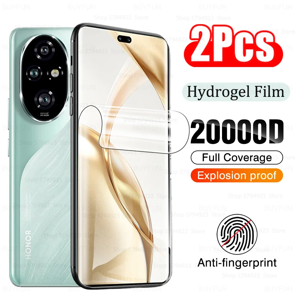 Honor200Pro HD Hydrogel Film 2pcs For Honor 200 Pro 5G Screen Protector No Glass For Honor200 Pro Full Glue Soft Protective Film