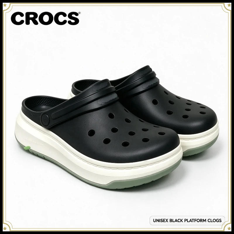 Crocs Card Family Full Speed Hole Shoes and Girls Couples Thick-soled Stomping Shit Trendy Brand Casual Versatile Cool Slippers