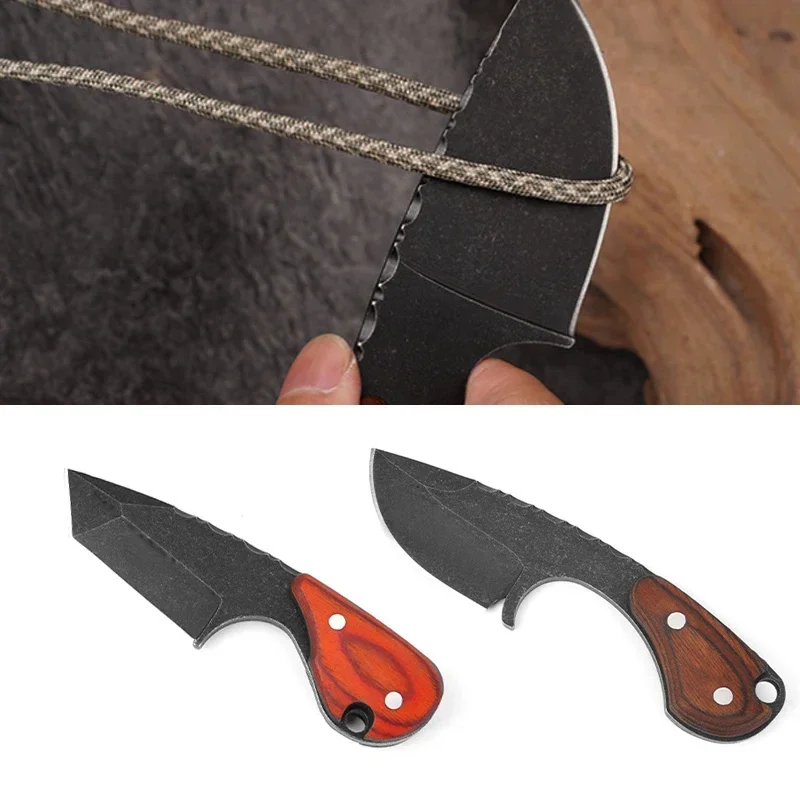 Outdoor Portable Stainless Steel Mini Straight Knife High Hardness EDC Multi-purpose Unwrapping Express Delivery Pocket Knife