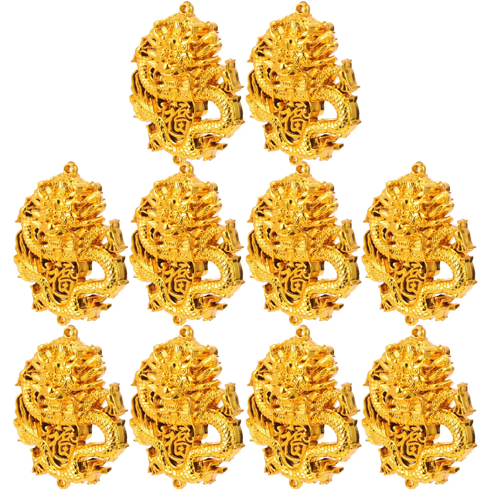 

10Pcs Zodiac Dragon Pendant Accessories Hanging Ornament Spring Festival Home Decor New Year Celebration Supplies