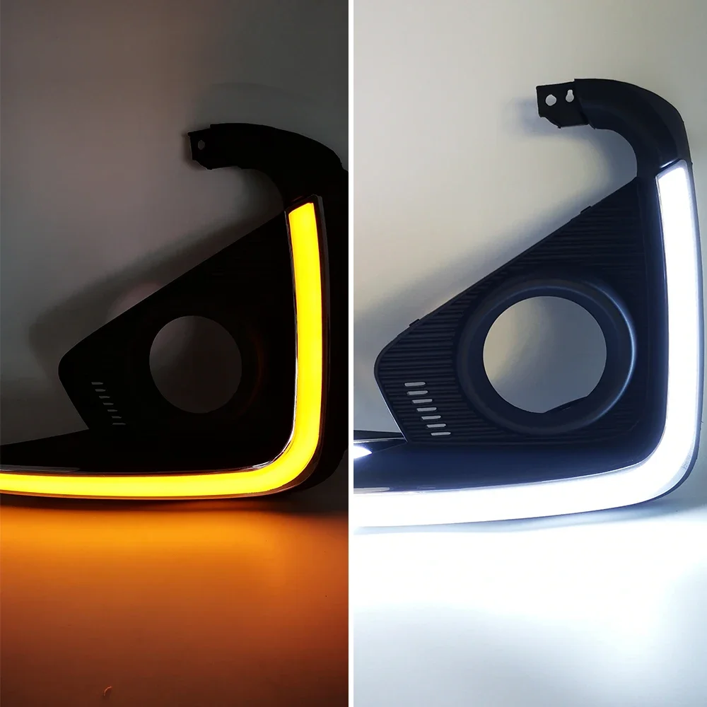 Nouveau! Clignotant de voiture à LED pour Suzuki Ertiga, couvercle de phare antibrouillard DRL, lampe de sauna, clignotant jaune, 2018, 2019, 2 pièces