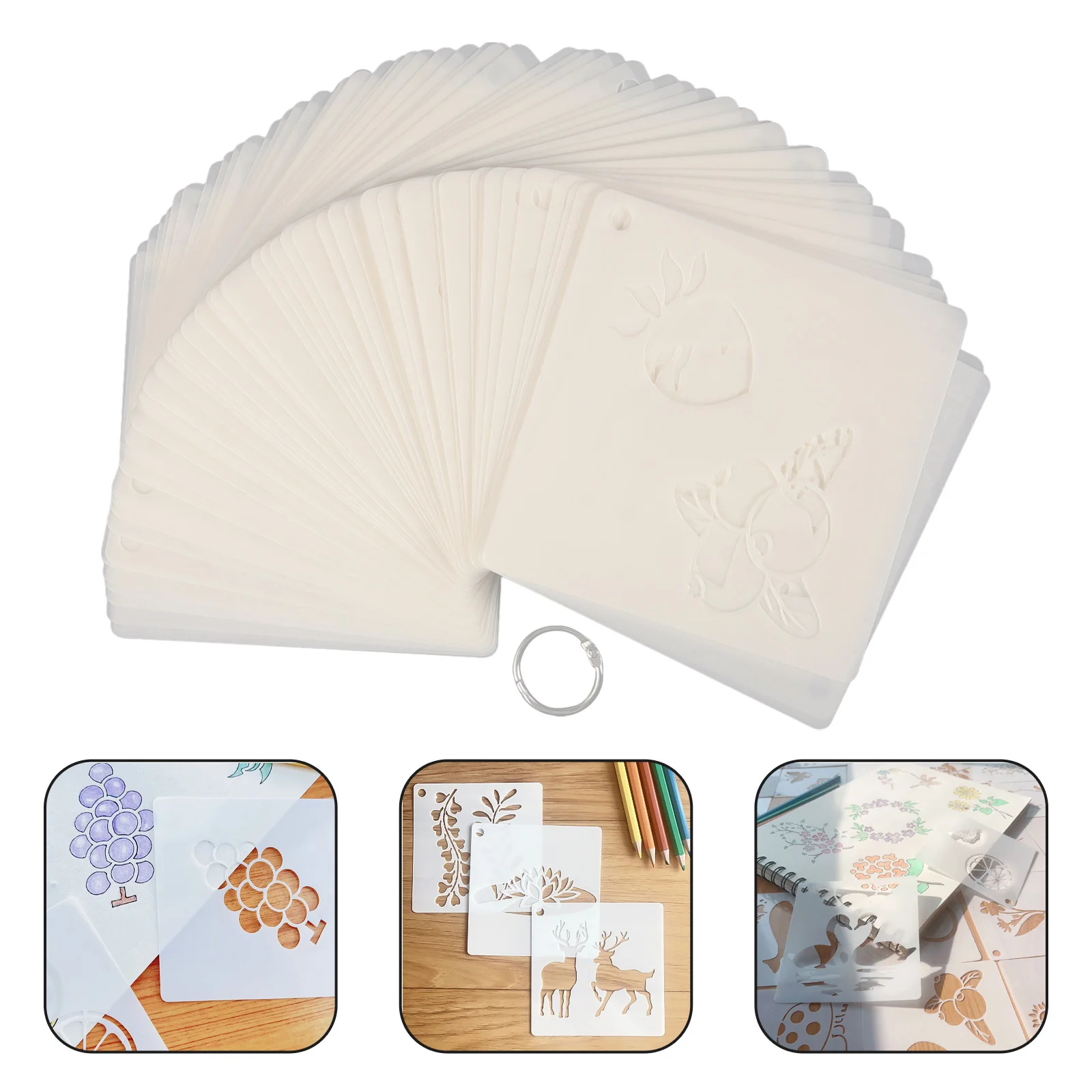 

60 Pcs Drawing Template Diy Painting Stencil Templates Cartoon Animal Stencils Mold