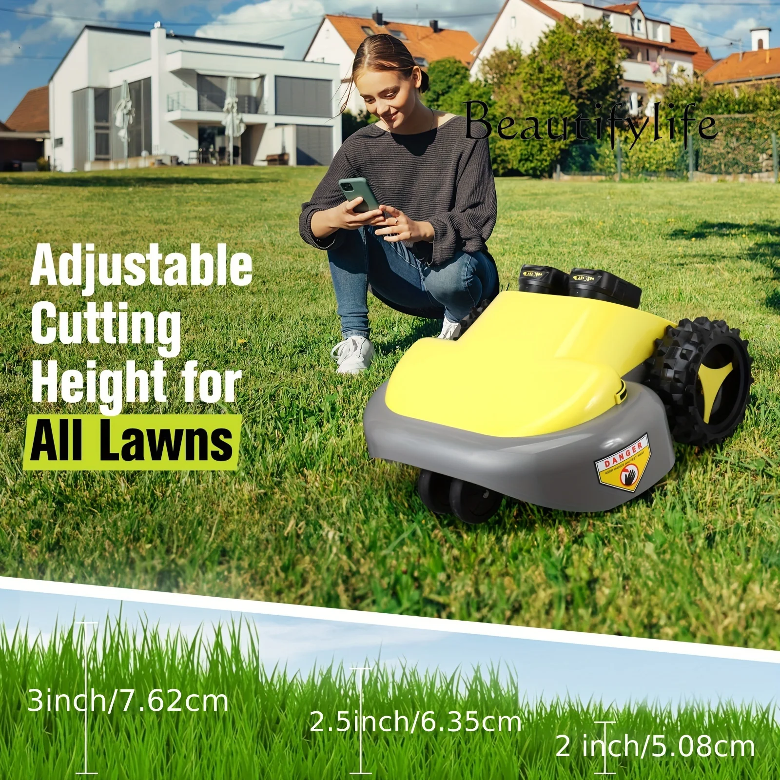 

SS Smart Electric Robot Lawn Mower For Garden And Garden Remote Control Lawn Mower Robotic Moving Lawn
