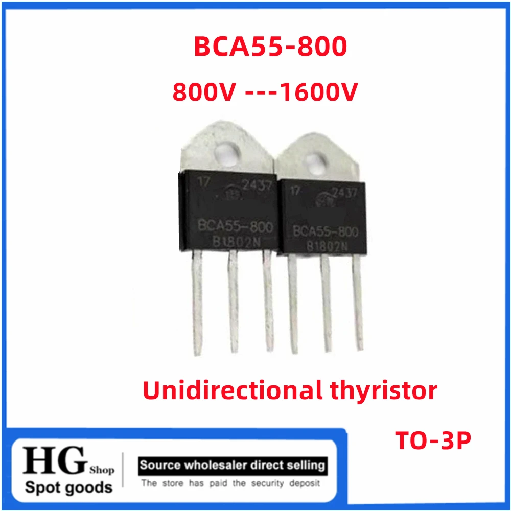 

BCA55A unidirectional inverter thyristor BCA55A-800 40A 55A 60A 800V 1000V 1200V 1600V TO-3P High power unidirectional thyristor