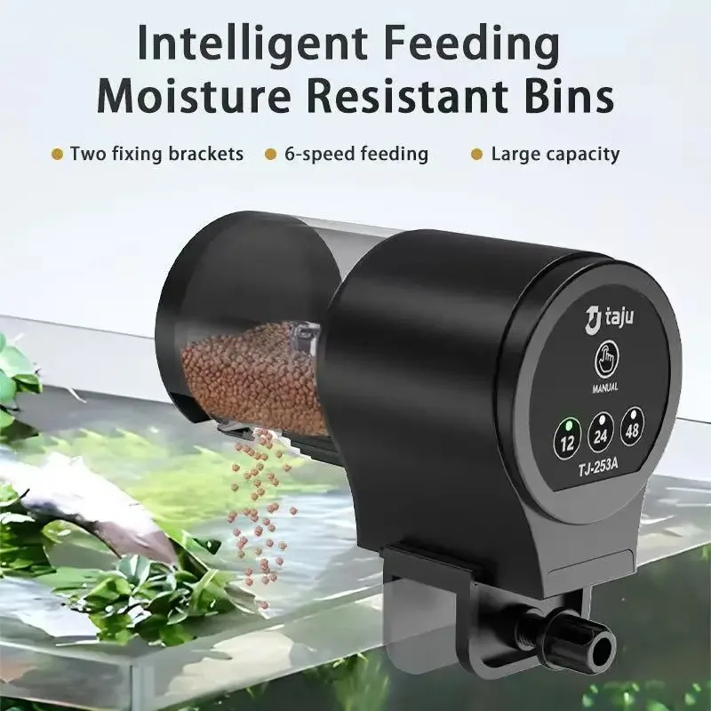 Fish Tank Automatic Feeder Food Dispenser For Fish/Turtle Automatic Fish Feeder With Timer 100ml Capacity Auto Fish Tank Feeder