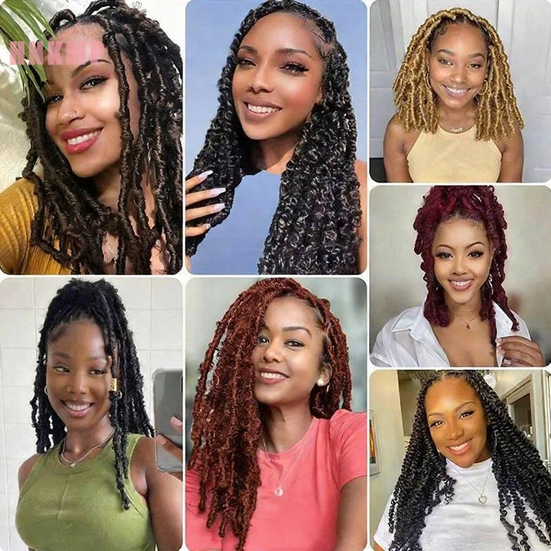 Afro Kinky Twist Crochet Hair Extensions 16 Inch Pre Separated Synthetic Springy Hair for Comfortable All Day Wear and Styling