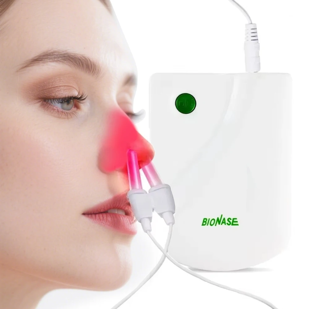 

BioNase устройство для ринита в носу, аллергический ринит, синусит, заложенность носа, лазерная терапия, массаж носа, лечение бедренного шипания