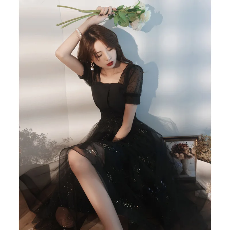 GIYSILE Black Evening Dresses Temperament Light Luxury Birthday Wedding Party Dresses for Women Formal Dress Vestidos De Fiesta