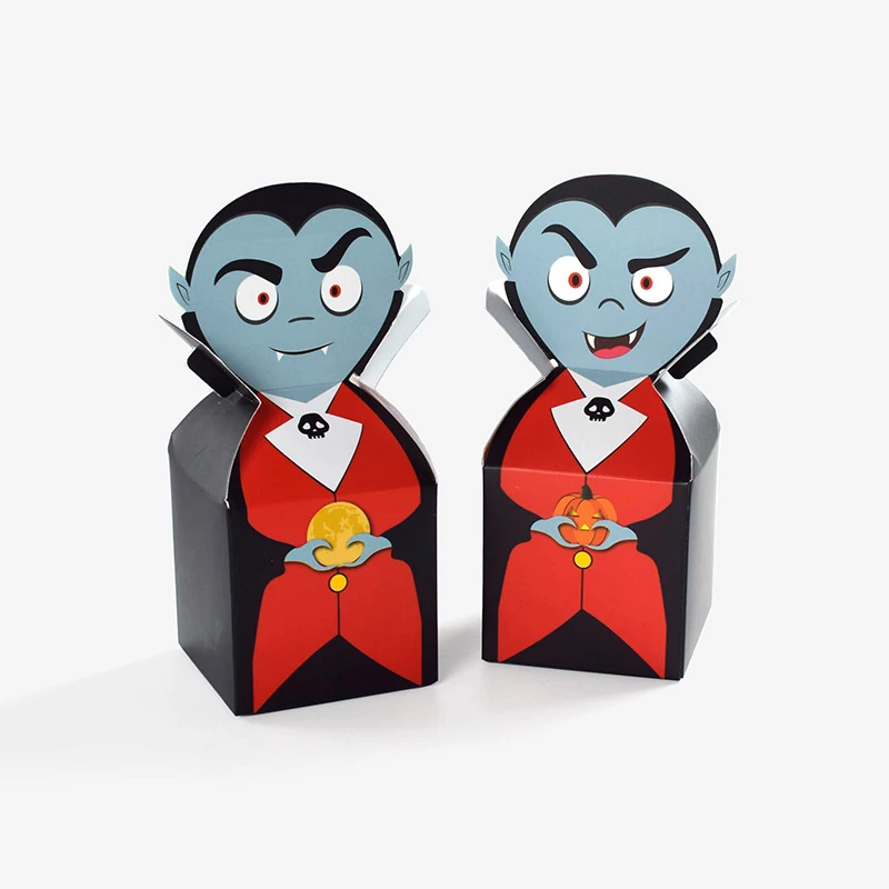 10/20pcs Halloween Monster Papier Süßigkeiten Geschenk box Keks Geister Kuchen bevorzugen Geschenk verpackungs boxen Halloween Thema Party Dekoration – Detail 6