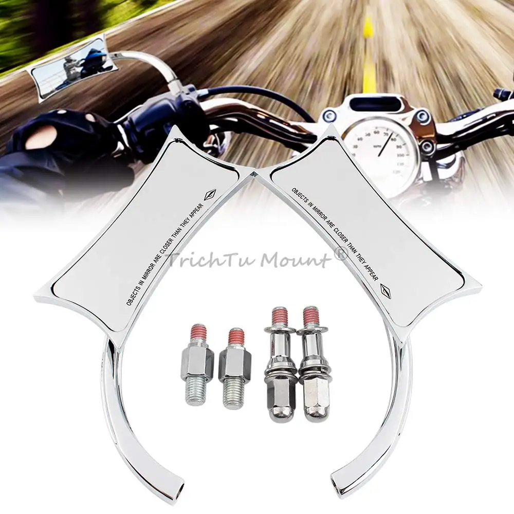 1 Pair Mirrors Scooter Rearview Mirrors Electromobile Back Side Convex Mirrors Motorcycle For Honda Magna Shadow VT750 VT1100