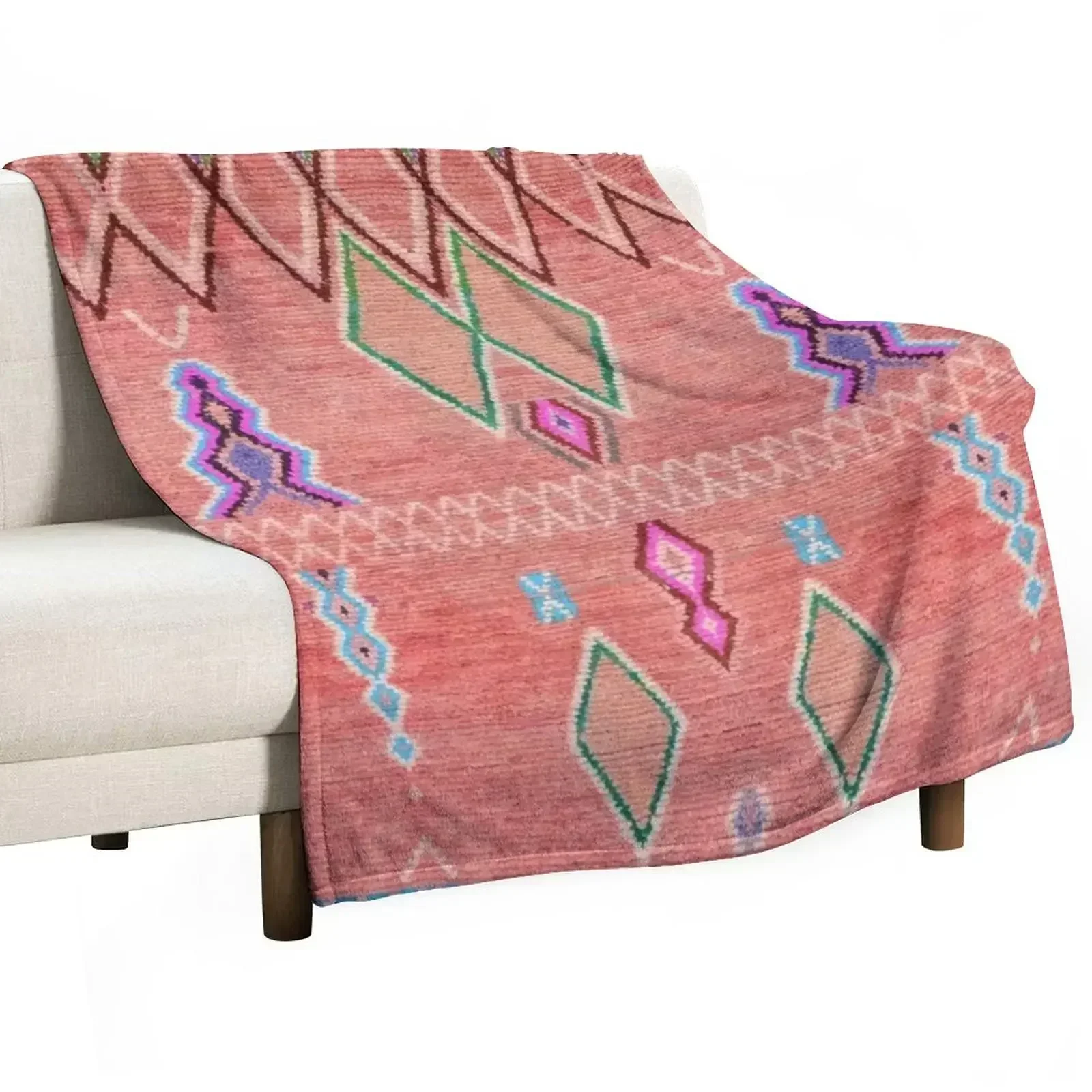 

Traditional Vintage Moroccan Berber Rug Design Throw Blanket manga Fashion Sofas decorative Blankets