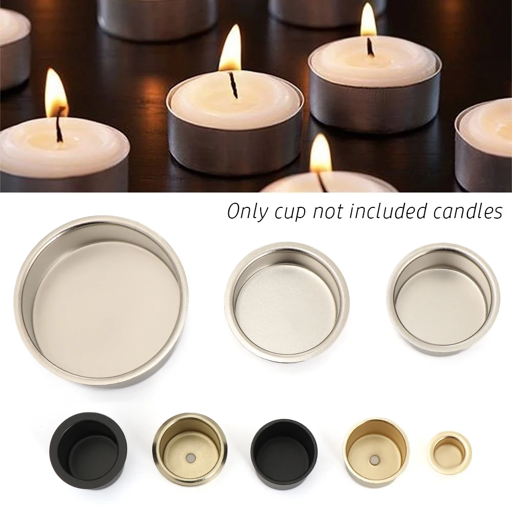 1Pcs Metal Candle Cups Tapered Wax Candles Candle Craft for Home Party Event,Weddings &Valentine's Day Decor Random Color