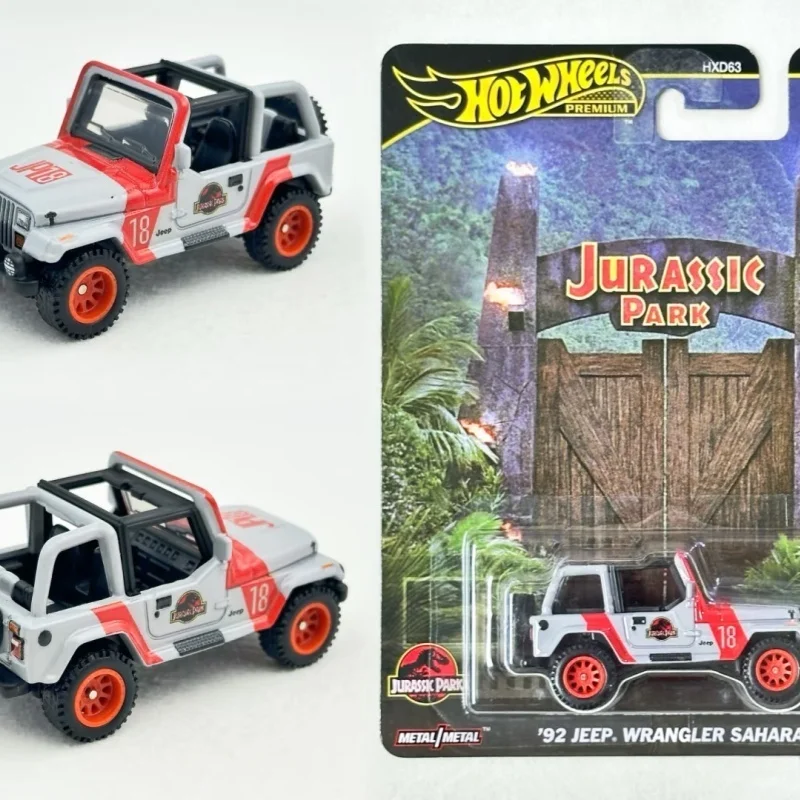 Hot Wheels-Juego de coches modelo de vehículo fundido a presión, escala 1:64, TMNT Jurassic Park Gi Joe Porsche Jeep Pop Culture, coleccionables
