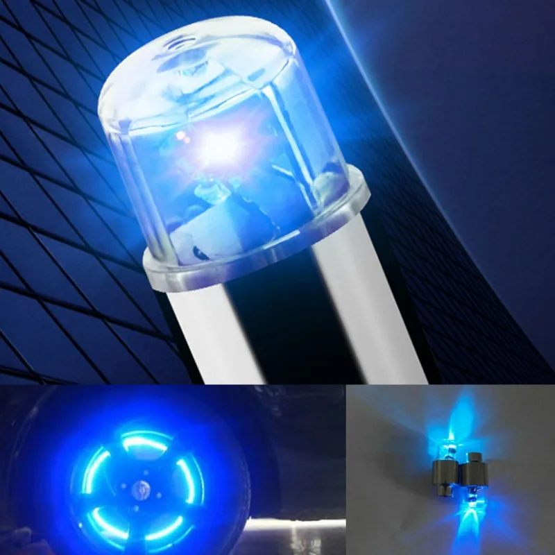 Car Tire Lights Electric Vehicle Bicycle Wheel Hub Decorative Colorful Lights Auto Wind Fire Wheel Dual Sensing Valve Tire Light