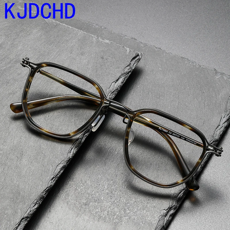 

Acetate Titanium Glasses Frame for Men Retro Square Prescription Eyeglasses frames Women 2022 Vintage Myopia Optical Eyewear