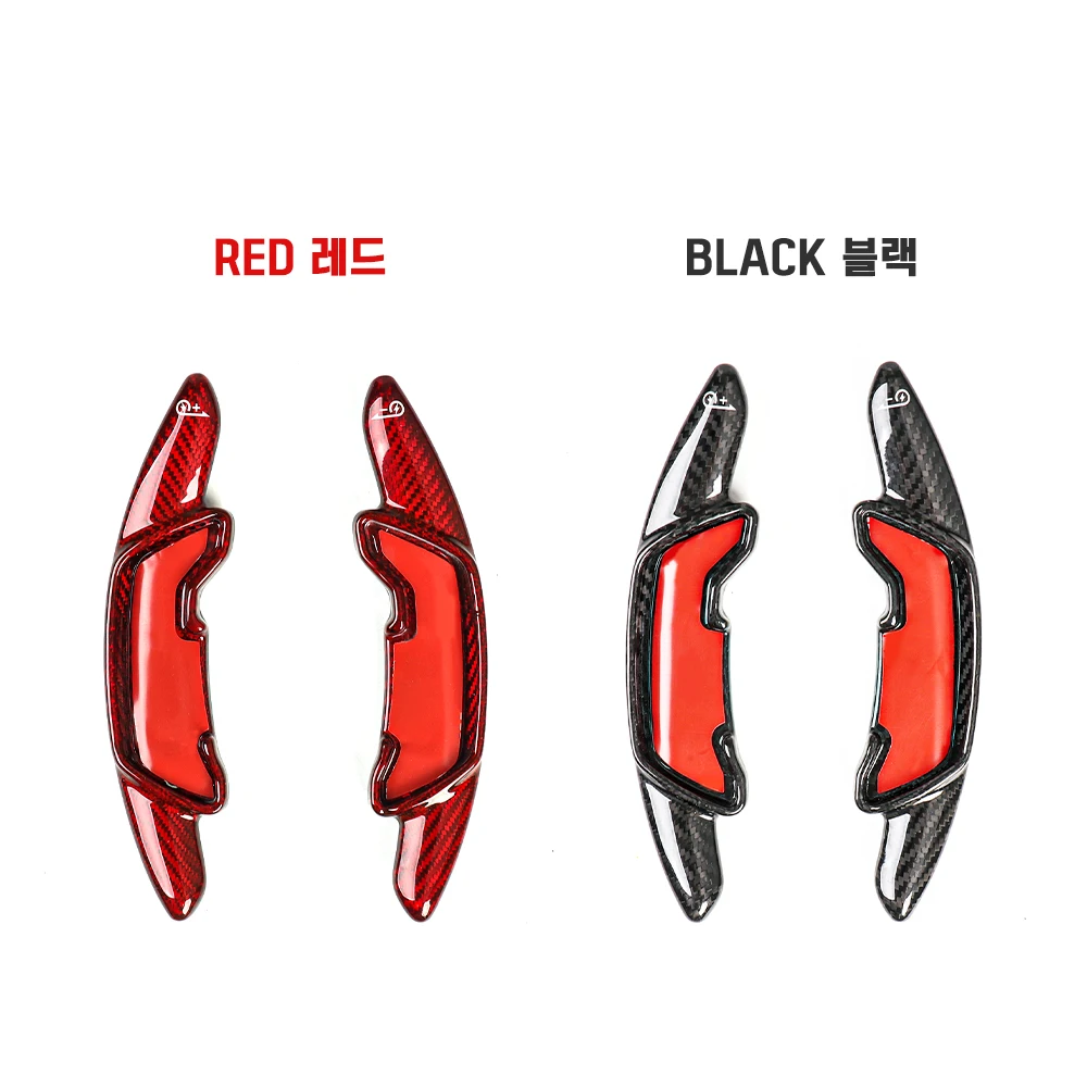 لشركة هيونداي أيونيك 5 N 2024 2025 ريال أحمر أسود ألياف الكربون عجلة القيادة مجداف شيفتر والعتاد التحول تمديد LHD RHD #6