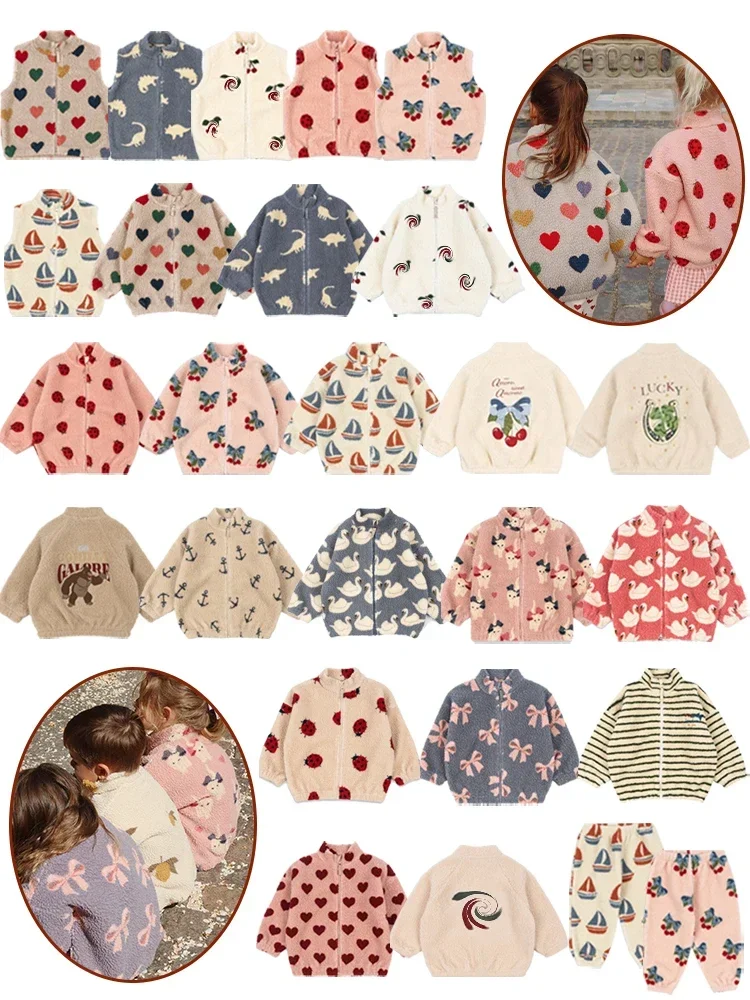 2025 Herfst KS Peuter Meisjes Lamswol Katten Jas Jongens Cartoon Katoen Fleece Uitloper Jas Kid Winter Kleding Kind Kever Jassen - afbeelding 2