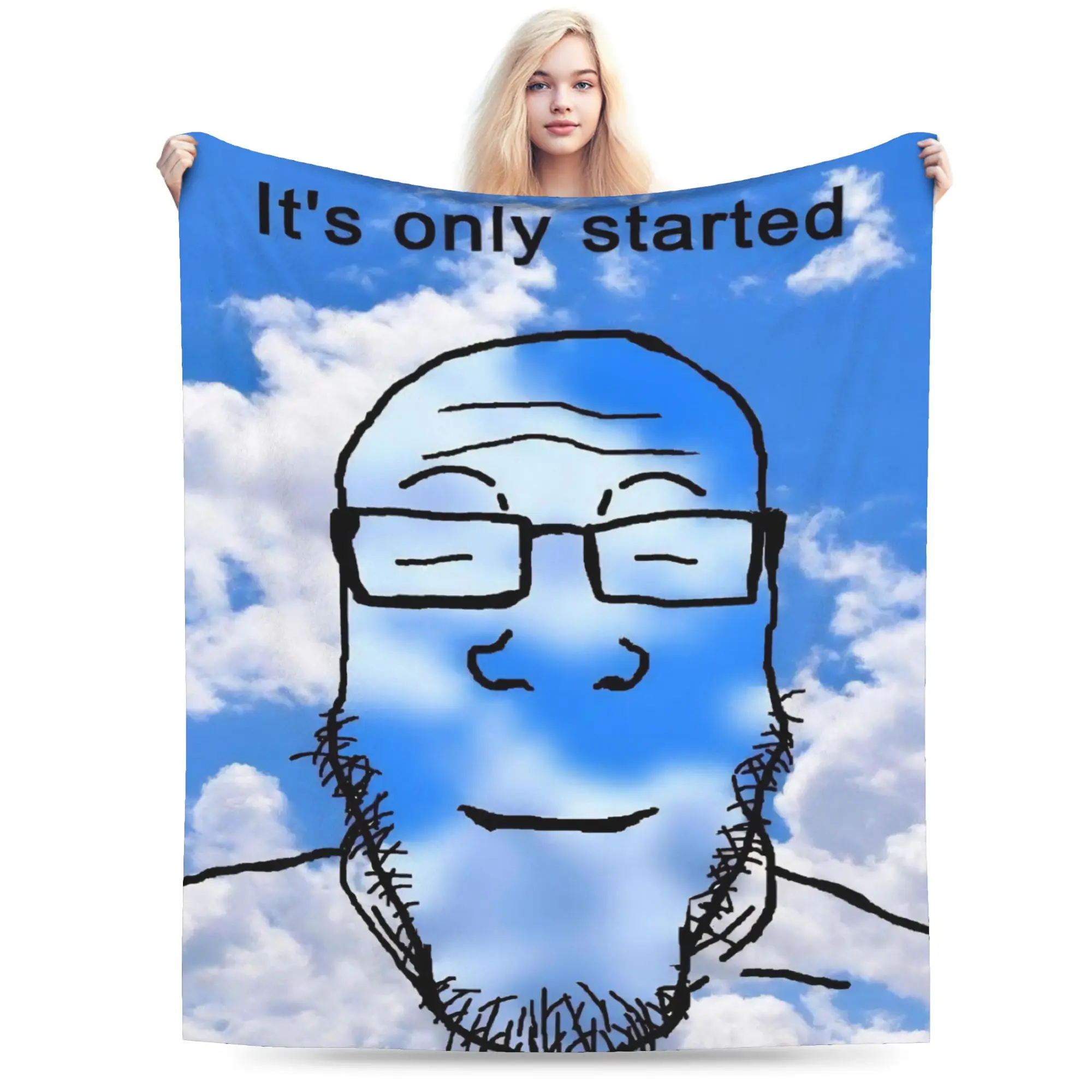 Y2K Chudjak Chud Meme  Blanket Super Soft Flannel  Cozy Throw Blanket Machine Washable