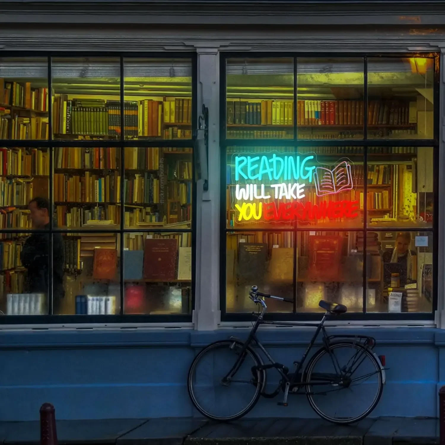 Reading Will Take You Everywhere Neonschild Bücher lesen LED-Neonlicht für Klassenzimmer, Schlafzimmer, Buchhandlung, Bibliothek, Museum, Wanddekoration