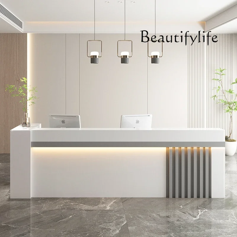 

NUJ Dining Luxury Reception Desks Decoration Checkout Counter Reception Desks Podium Stand Mostrador Improvement