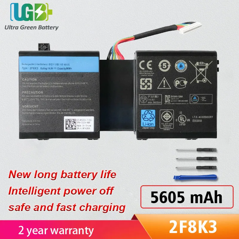 UGB New 2F8K3,G33TT Battery for DELL Alienware 17 18 18x M17X R5 M18X R1 R3 0KJ2PX KJ2PX