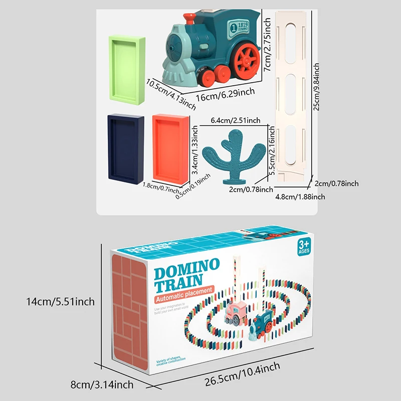 Kinder elektrische Domino Zug Auto Set Sound & Licht automatische Verlegung Dominosteine Ziegel blöcke Spiel pädagogische Weihnachts geschenk Kinder Spielzeug