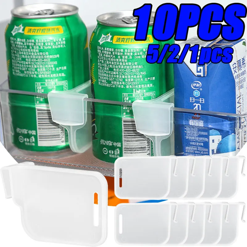 

10/5/2/1pcs Refrigerator Side Door Sorting Partition Card Buckle Kitchen Bedroom Storage Storage Sorting Box Space Division